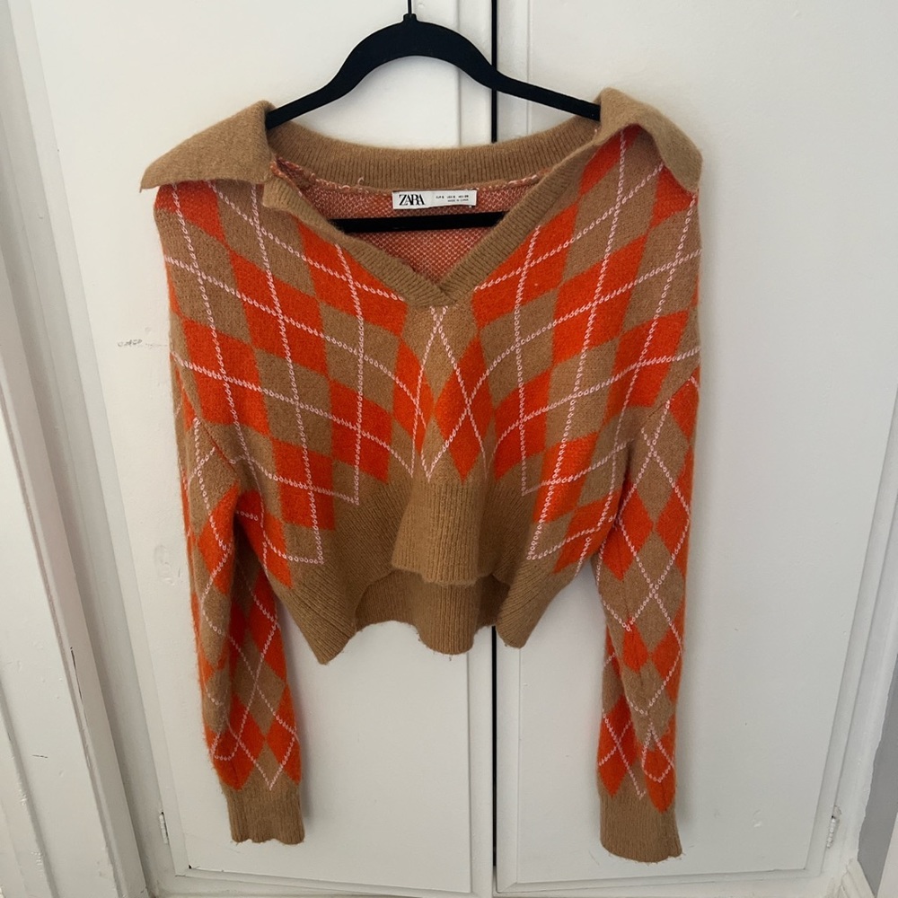 Zara Argyle Sweater